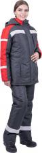 Рабочая одежда, обувь ГК Спецобъединение Костюм РОУД зимний, т/серый-красный, женский, Кос 228/96/170