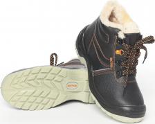 Рабочая одежда, обувь Мистраль Ботинки рабочие утепленные ПУ-ТПУ натуральная кожа черные с металлическим подноском 4660054765896