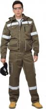 Рабочая одежда, обувь Sirius Костюм Титан: куртка кор., полукомбинезон хаки с СОП р. 112-116/170-176 51226