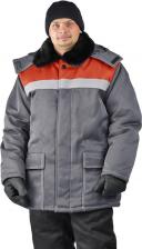 Рабочая одежда, обувь Ursus Зимняя куртка УРАЛ темно-серая/красная, КУР802-333; 48-50, 182-188