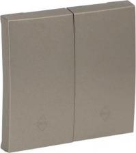 Рамка EKF Лицевая панель 2-клавишного проходного выключателя PROxima Валенсия 10А, кашемир ESV10-L-027-40