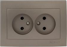 Рамка EKF Лицевая панель двухместной розетки PROxima Валенсия ESR10-L-102-40