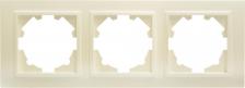 Рамка Elbi Рамка для розеток и выключателей EL - BI Zena на 3 поста горизонтальная крем