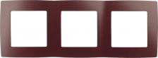 Рамка Эра 12-5003-25 12-5003-25 Рамка на 3 поста, Эра12, бордо, цена за 1 шт
