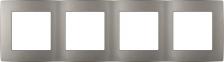 Рамка Эра 12-5004-16 Рамка для розеток и выключателей Серия 12 12-5004-16 на 4 поста, титан, цена за 1 шт