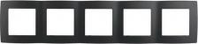 Рамка Эра 12-5005-05 12-5005-05 Рамка на 5 постов, Эра12, антрацит, цена за 1 шт