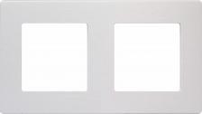 Рамка Эра 12-5102-01М Рамка для розеток и выключателей Серия 12 12-5102-01М на 2 поста, Сатин, белый матовый, цена за 1 шт