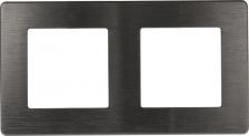 Рамка Эра 12-5102-12 Рамка для розеток и выключателей Серия 12 12-5102-12 на 2 поста, Сатин, графит, цена за 1 шт