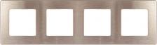 Рамка Эра 12-5104-13 Рамка для розеток и выключателей Серия 12 12-5104-13 на 4 поста, Сатин, бронза, цена за 1 шт