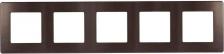 Рамка Эра 12-5105-13 Рамка для розеток и выключателей Серия 12 12-5105-13 на 5 постов, Сатин, бронза, цена за 1 шт