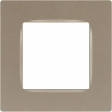 Рамка Эра 12-5201-04 Рамка для розеток и выключателей Серия 12 12-5201-04 на 1 пост, Классик, шампань, цена за 1 шт