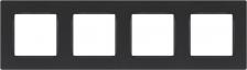 Рамка Эра 12-5204-12 Рамка для розеток и выключателей Серия 12 12-5204-12 на 4 поста, Классик, графит, цена за 1 шт