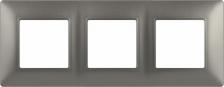 Рамка Эра 14-5003-16 Рамка для розеток и выключателей Elegance 14-5003-16 на 3 поста, титан, цена за 1 шт