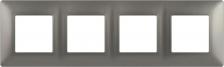 Рамка Эра 14-5004-16 Рамка для розеток и выключателей Elegance 14-5004-16 на 4 поста, титан, цена за 1 шт