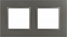 Рамка Эра 14-5012-16 Рамка для розеток и выключателей Elegance 14-5012-16 Classic, на 2 поста, титан, цена за 1 шт