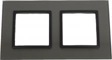 Рамка Эра 14-5102-32 14-5102-32 Рамка на 2 поста, стекло, Elegance, серый+антр, цена за 1 шт