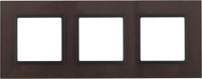 Рамка Эра 14-5103-13 14-5103-13 Рамка на 3 поста, стекло, Elegance, бронза+антр, цена за 1 шт