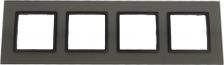 Рамка Эра 14-5104-32 14-5104-32 Рамка на 4 поста, стекло, Elegance, серый+антр, цена за 1 шт