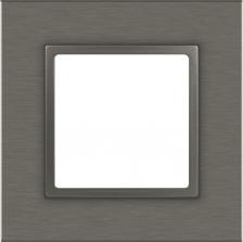 Рамка Эра 14-5201-16 Рамка для розеток и выключателей Elegance 14-5201-16 на 1 пост, металл, титан, цена за 1 шт