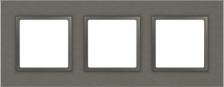 Рамка Эра 14-5203-16 Рамка для розеток и выключателей Elegance 14-5203-16 на 3 поста, металл, титан, цена за 1 шт