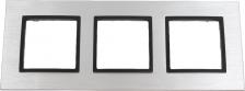 Рамка Эра 14-5203-41 14-5203-41 Рамка на 3 поста, металл, Elegance, сталь+антр, цена за 1 шт