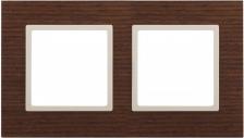 Рамка Эра 14-5302-09 14-5302-09 Рамка на 2 поста, дерево, Elegance, дуб+сл.кость, цена за 1 шт
