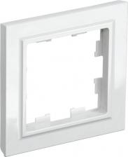 Рамка ИЭК BRITE Рамка 1-местная РУ-1-Бр белый/белый, цена за 1 шт