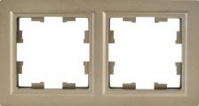 Рамка ИЭК BRITE Рамка 2-местная IP44 РУ-2-БрШ-44 шампань, цена за 1 шт