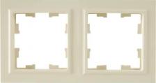 Рамка ИЭК BRITE Рамка 2-местная РУ-2-БрКр бежевый, цена за 1 шт