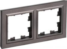 Рамка ИЭК BRITE Рамка 2-местная РУ-2-БрТБ темная бронза, цена за 1 шт