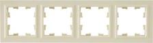Рамка ИЭК BRITE Рамка 4-местная РУ-4-БрКр бежевый, цена за 1 шт