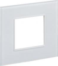 Рамка ИЭК SKANDY Рамка 1-местная SK-F21W стекло арктический белый, цена за 1 шт