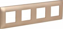 Рамка ИЭК SKANDY Рамка 4-местная SK-F04Sa песочный, цена за 1 шт