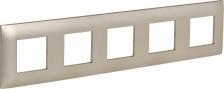 Рамка ИЭК SKANDY Рамка 5-местная SK-F05Sh шампань, цена за 1 шт