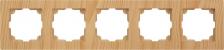 Рамка Intro 6-505-11 Рамка для розеток и выключателей Accent 6-505-11 на 5 постов, СУ, сосна, цена за 1 шт