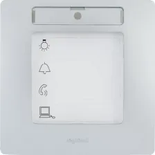 Рамка Legrand Рамка для розеток и выключателей Etika 1 пост, цвет алюминий