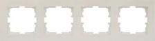 Рамка Lezard Рамка для розеток и выключателей Vesna 4 поста горизонтальная цвет жемчужный белый перламутровый