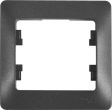 Рамка Schneider Рамка 1-м Glossa антрацит SchE GSL000701