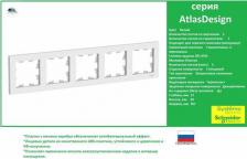 Рамка Schneider Рамка 5-м ATLAS DESIGN универс. бел. SchE ATN000105