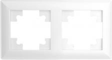 Рамка Stekker Рамка 2-местная, пластик, серия Катрин, PFR00-7002-01, белый, цена за 1 шт