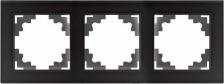 Рамка Stekker Рамка 3-местная, стекло, серия Катрин, GFR00-7003-05, черный, цена за 1 шт