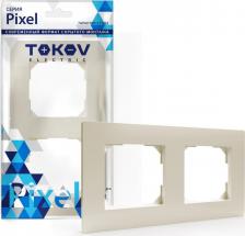 Рамка Tokov Electric Рамка Pixel 2-м бежевая