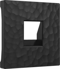 Рамка Werkel Накладка для компьютерной розетки RJ-11 Hammer скрытая установка черная IP20