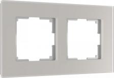 Рамка Werkel Рамка для розетки/выключателя на 2 поста Senso W0023117 дымчатый soft-touch