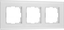 Рамка Werkel Рамка для розетки / выключателя на 3 поста W0033101 Senso белый стекло soft-touch