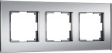 Рамка Werkel Рамка для розетки / выключателя на 3 поста W0033106 Senso серебряный soft-touch