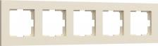 Рамка Werkel Рамка для розеток и выключателей на 5 постов Slab W0052962 айвори софт