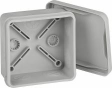 Распределительная коробка Эра KOR-80-80-40-9g-2MP Распаячная коробка KOR-80-80-40-9g-2MP двухкомпонентная безгалогенная атмосферостойкая 80х80х40мм прямой монтаж, цена за 1 шт