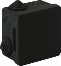 Распределительная коробка Эра KOR-80-80-50-7g-B Распаячная коробка KOR-80-80-50-7g-B открытой установки КОР 80х80х50мм черная с гермовводами 7 входов IP54, цена за 1 шт