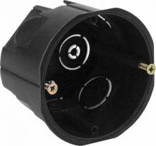 Распределительная коробка Эра KUT-68-45-black Коробка установочн. КУТ 68х45мм для твердых стен саморез. черная IP20, цена за 1 шт